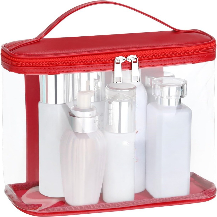 跨境多功能防水便携PVC手提透明化妆包大容量旅行收纳化妆品包