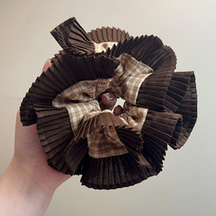 抹茶チョコレート ~ フレンチシンプルな色合わせレトロINS大サイズの太った腸の雰囲気が色の髪輪にぶつかった