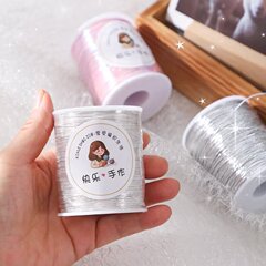 軽豪華包芯銀線1mm銀色閃銀糸diy手作り包線編みハンドバッグ砕銀線