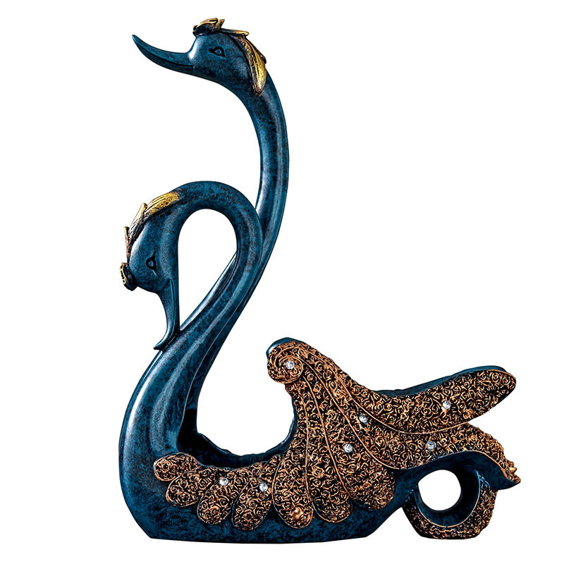 Mayorista cisne decoraciones decorativas para el hogar estantes de vino decoraciones de sala de estar decoración de resina de almacenamiento artesanía