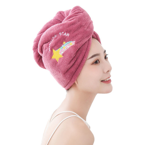 Dry hair cap for women, double layer thickened, super absorbent, new shower cap bag, hair scrubbing hair towel, quick-drying artifact