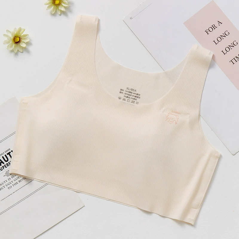 Ultra-thin ультрагидрот Breathable QingXiaoHe тренировочная бюстье для девочек, ударопрочная летняя версия бюстгальтера, для 8–12 лет