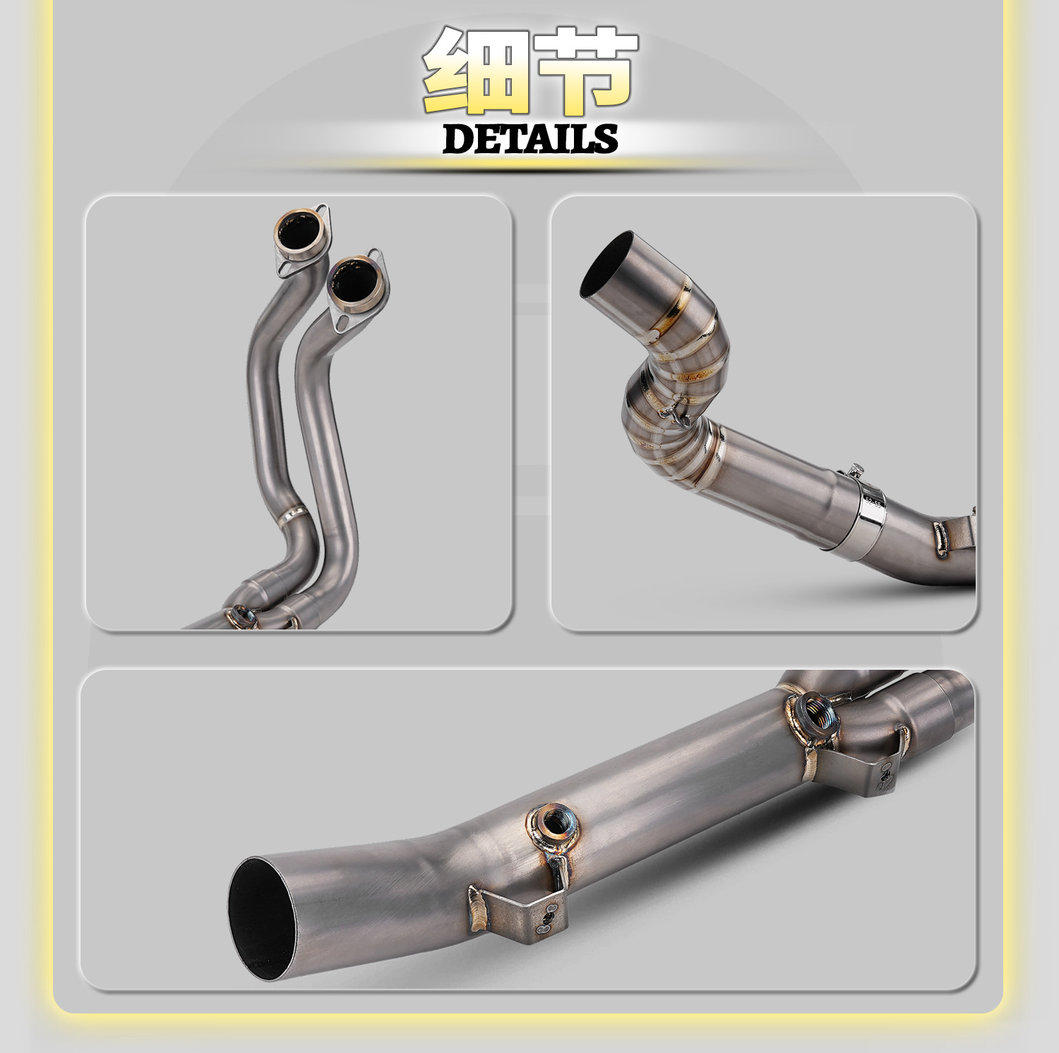 BMW F900XR/R 20-24 Motorcycle Modified Exhaust Pipe Stainless Steel/Titanium Alloy Front Section Non-Destructive Installation