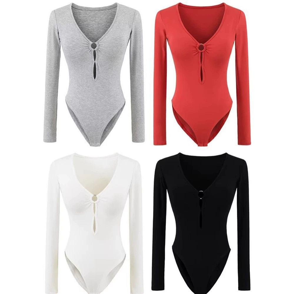 Трансграничная женская оптовая продажа в европейском и американском стиле сексуальный V-образный с полыми рукавами