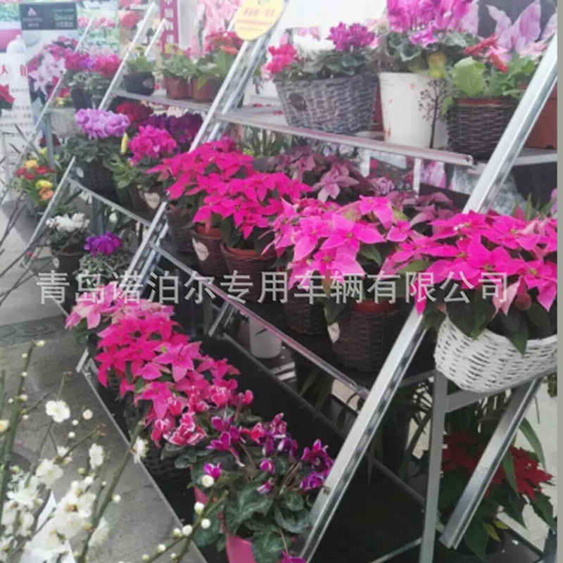 厂家诺泊尔鲜花周转车花架车花店展示架催芽车果蔬培育花卉