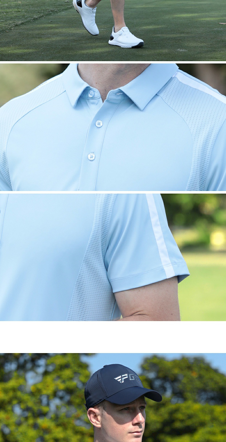 Áo thun golf nam tay ngắn vải lưới thoáng khí kháng khuẩn — YF773 trắng tay ngắn [vải lưới thoáng khí/vải kháng khuẩn/hút ẩm và nhanh khô], YF773 tay ngắn màu xanh nước ngoài [vải lưới thoáng khí/vải kháng khuẩn/hút ẩm và nhanh khô], YF773 Ice Crystal Blue Tay ngắn [Lưới thoáng khí/Vải kháng khuẩn/Hút ẩm và nhanh khô], YF773 Cherry Phấn hoa ngắn tay [Lưới thoáng khí/Vải kháng khuẩn/Hút ẩm và nhanh khô] chi tiết 8
