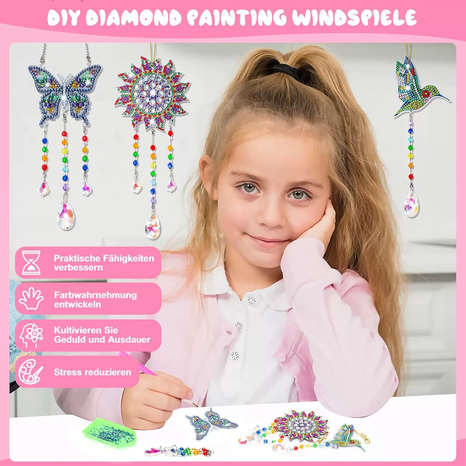 Кристальная подвеска, акриловые наклейки, DIY, Amazon