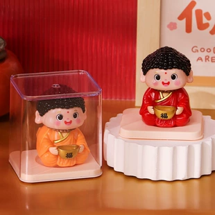 Солнечная фигурка Будды кивает декор для авто и дома