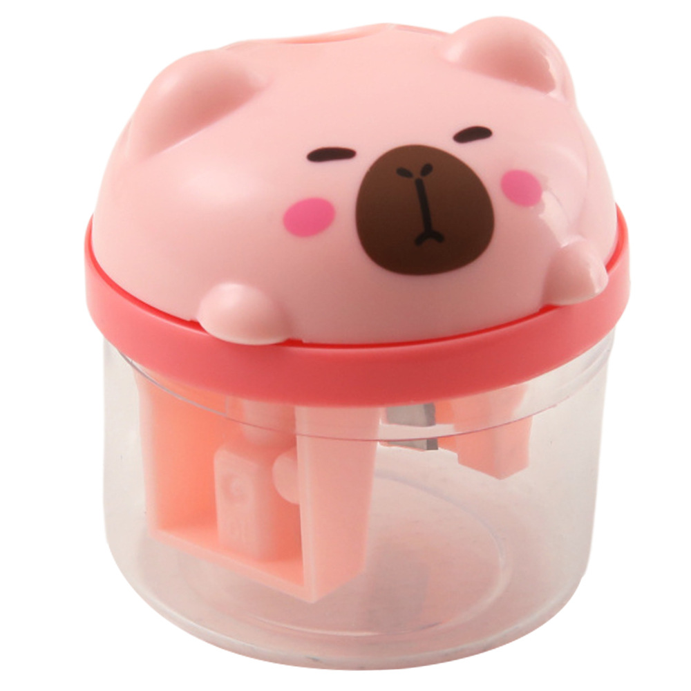 Capiba afilador de lápiz manual de doble agujero afilador de lápiz lindo delfin de agua afilador de lápiz para estudiantes artículos de papelería