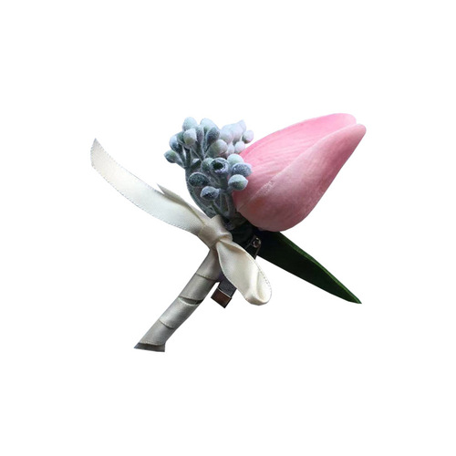 森系韩国儿童西装礼服仿真花胸花宴会开张嘉宾花童胸针一件代发