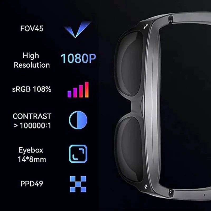 ROG умные очки для телефона и ноутбука 1S, 3D, Android