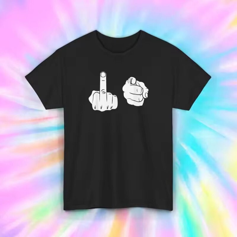 Cross-Border European and American Trendy T-Shirts for Men, Funny Middle Finger Gesture T-Shirts, Humorous Men's Clothing, Men's Short-Sleeved T-Shirts Cross-Border European and American Trendy T-Shirts for Men, Funny Middle Finger Gesture T-Shirts, Humorous Men's Clothing, Men's Short-Sleeved T-Shirts