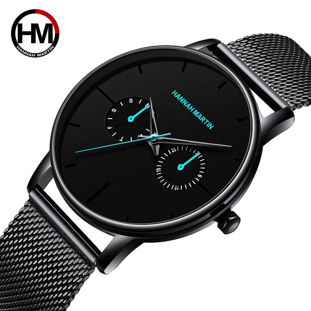 Popular Men's Multi Functional Waterproof Quartz Head Layer Cowhide Watch Trendy Fashion Business Leisure Men's Watch_voghion.com