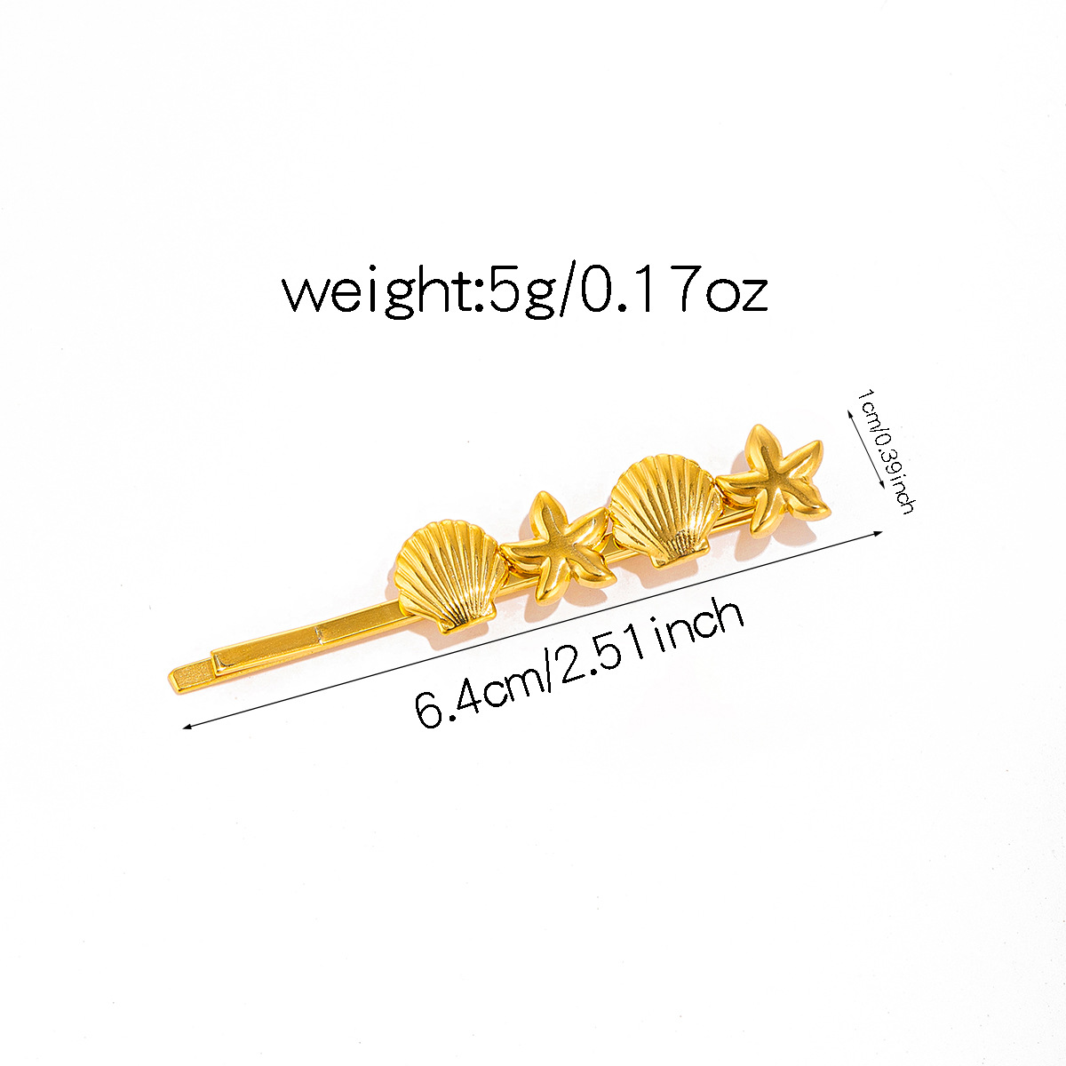 14g Weight Hair Clip Hair Accessories Type 1 Piece Quantity Holiday, Street Occasion Alloy Material Starfish, Flower, Shell Pattern All Seasons Season Women's Gender IG Style, Sweet Style IG Style Sweet Women's Starfish Flower Shell Alloy Hair Clip 20