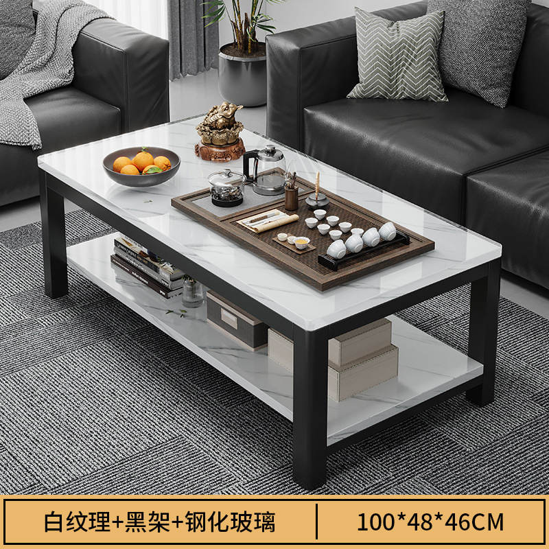 Mesa de té sala de estar doméstica simple simple moderna ligera de lujo pequeña oficina de mesa de té de alquiler de casa de mesa pequeña