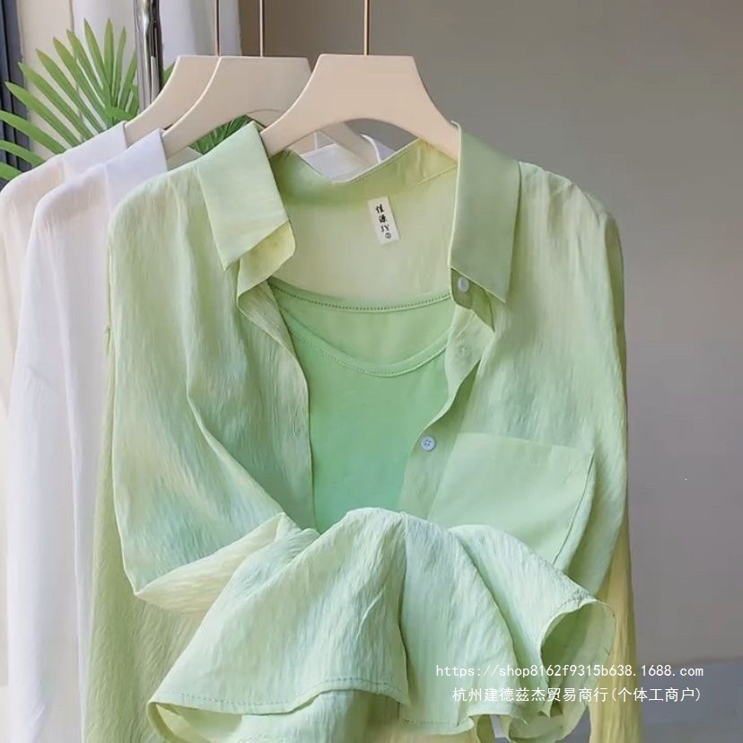 Loose Collar Shirt for Women, Summer 2026 New Korean Style Cardigan Jacket, Casual Shirt, Dopamine Top