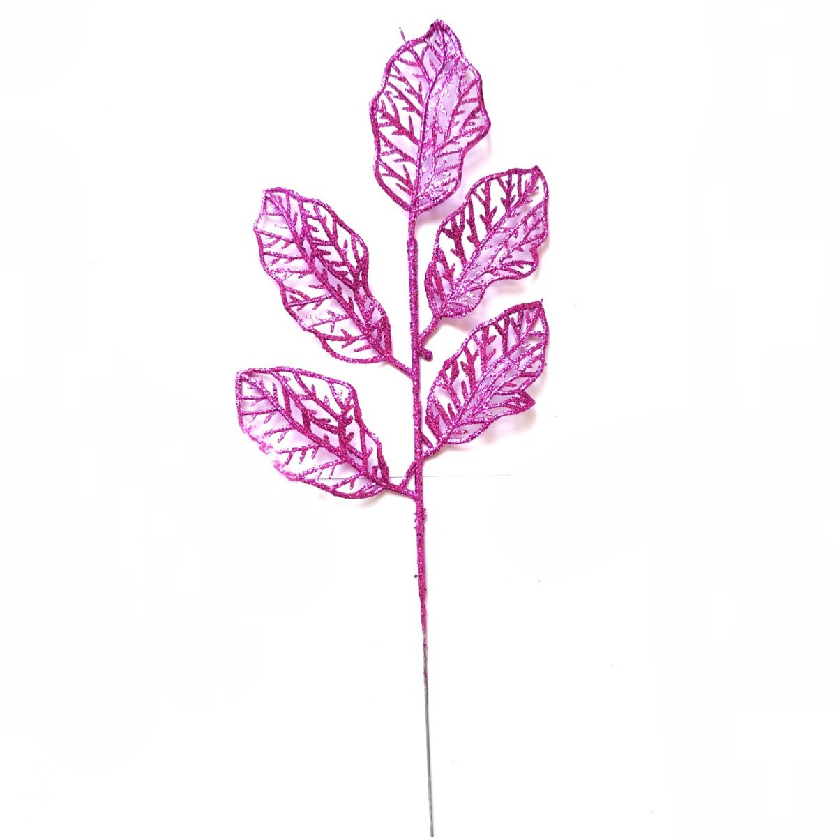 Transfronterizo sin correo imitación de polvo de oro plástico 5 piezas 33cm serie de polvo de oro decoraciones navideñas adornos de polvo de oro hojas