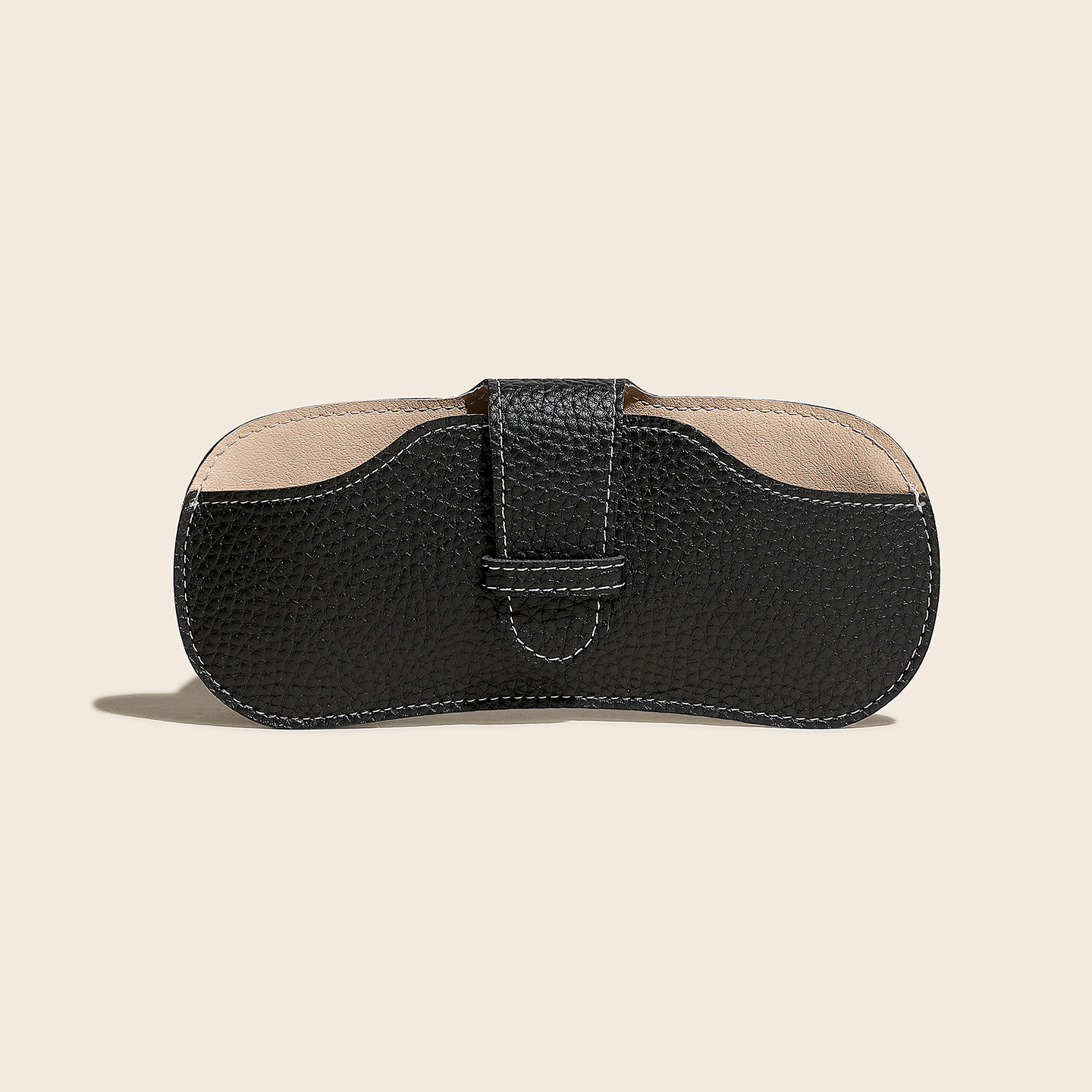 Bolsa de gafas de cuero suave portátil caja de gafas, gafas de sol resistentes a la compresión, bolsa de almacenamiento para gafas de miopía para hombres y mujeres, cubierta protectora