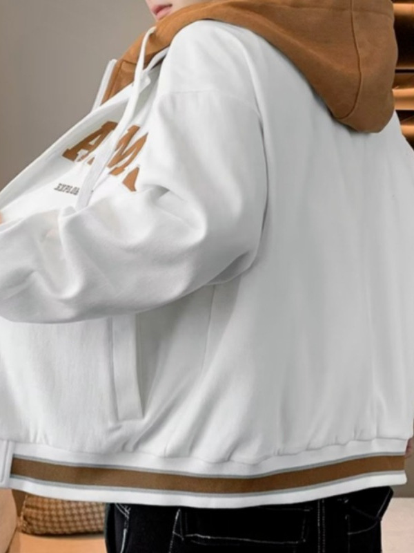 帽子付きジャケットのファッション長袖の日本式の外着はだらだらしています。