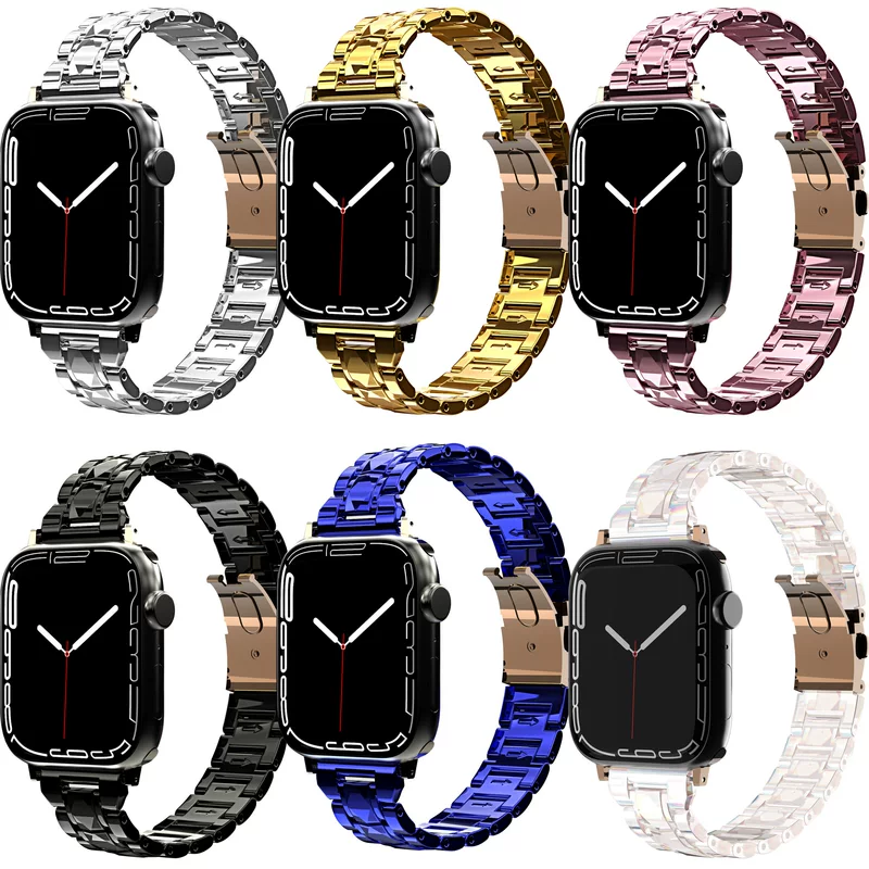Подходящий к ремешку Apple watch iwatch765432/sse поколения новый блестящий гальванизированный цветной уменьшенный пояс на запястье
