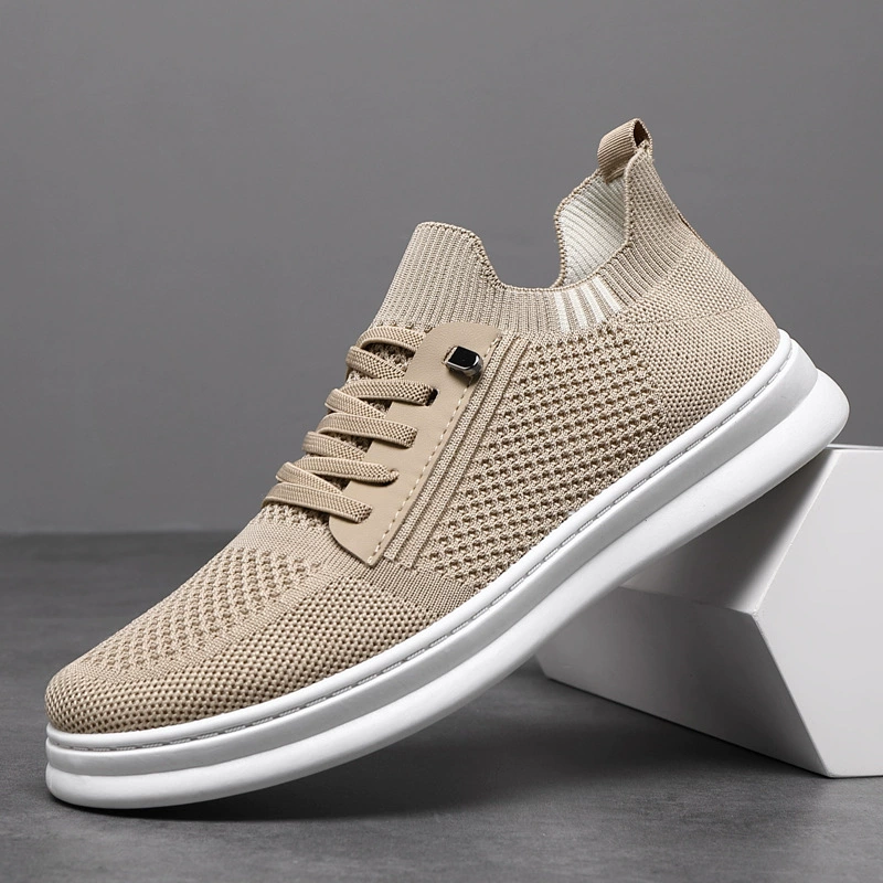 Мужская обувь Летняя дышащая летающая сетка обувь полая корейская обувь для бега Мужская спортивная повседневная обувь