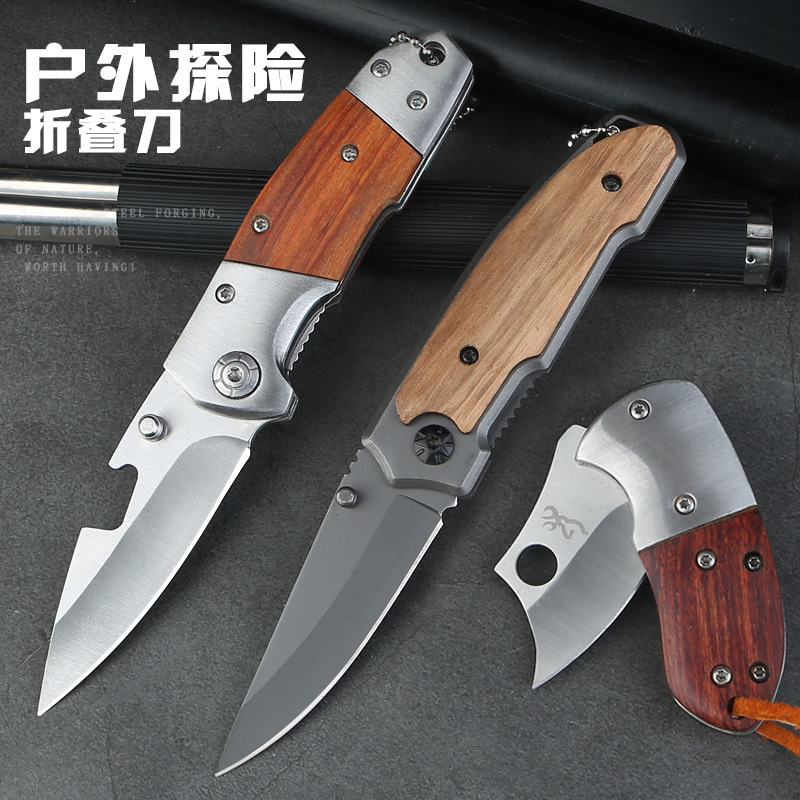 跨境热销折叠刀户外高硬度野营露营水果刀防身便携小刀迷你口袋刀