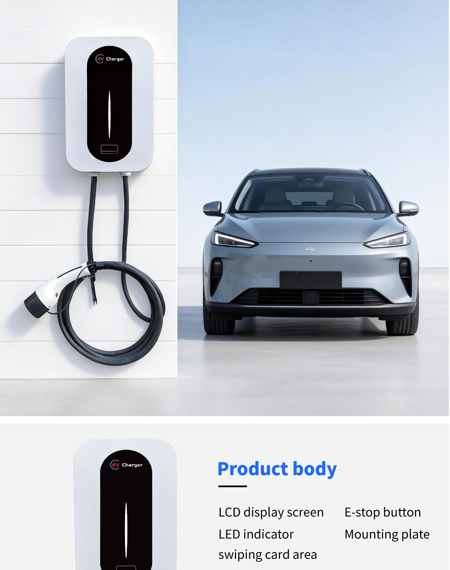European standard CE new energy vehicle 7KW AC dual-port charging pile commercial charging pile Type2ukca AC pile
