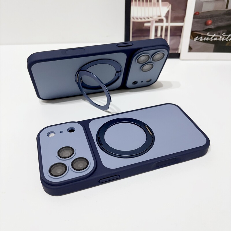 Cross-border iPhone 18 Pro Max skin-feel magnetic 360-degree stand phone case suitable for Apple 17 full protection cover Cross-border iPhone 18 Pro Max skin-feel magnetic 360-degree stand phone case suitable for Apple 17 full protection cover