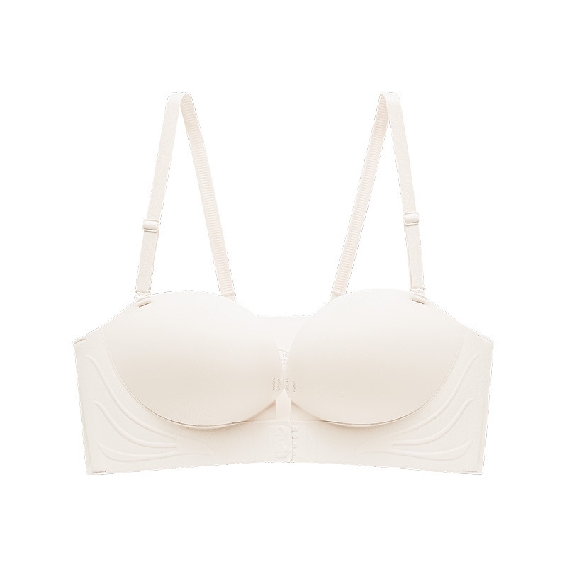 貧乳女性向けストラップレス下着、プッシュアップ＆拡大、滑り止めサスペンダースカート、特別な胸元ボタン、シームレスインビジブルブラ|undefined