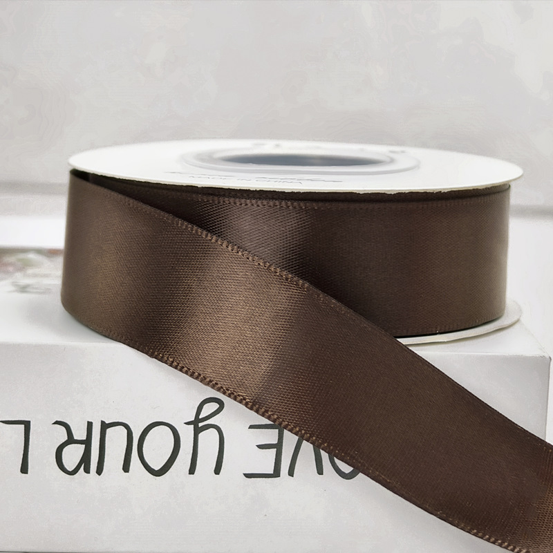 Cinta de pastel de 2,5 cm cinta de decoración de boda al por mayor rosa hecha a mano arco de bricolaje flor cinta de satén