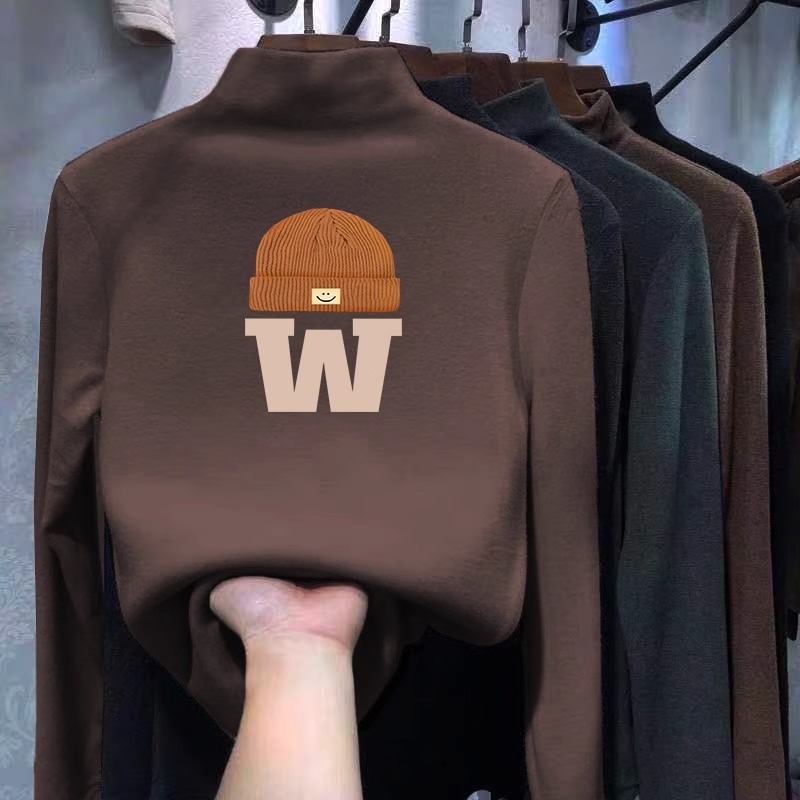 儿童德绒半高领打底衫秋冬新款男童T恤中大童保暖内搭休闲上衣潮