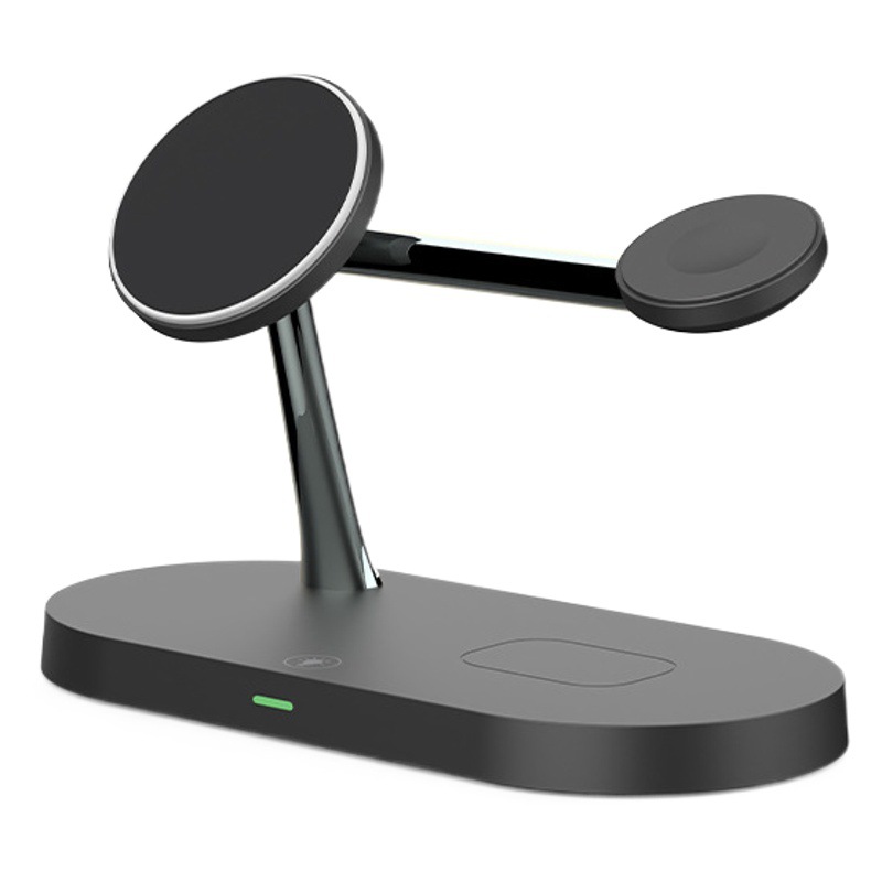 Cargador inalámbrico del teléfono móvil del doble 15W DE LA FUENTE cinco adentro para las auriculares T268 del reloj del teléfono móvil de Apple