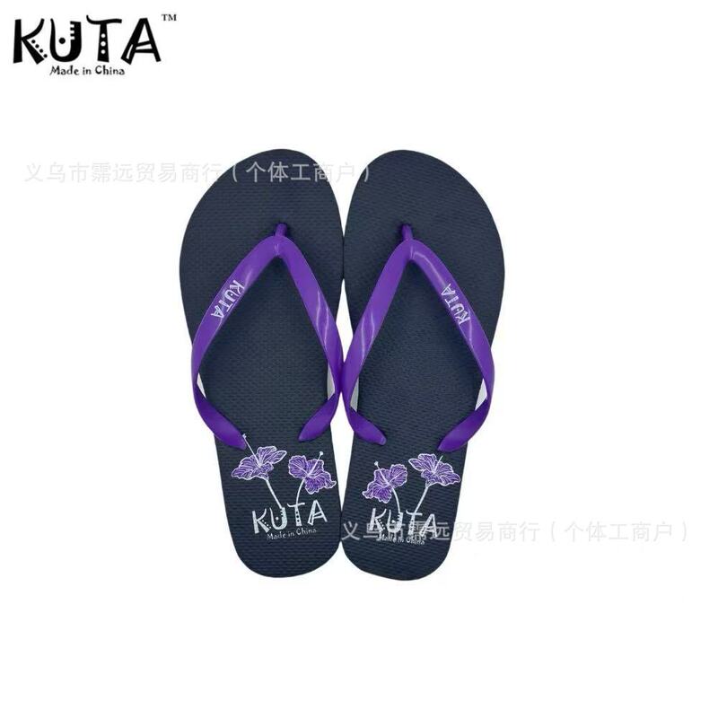 Hawaiian Island Style Flower Print Pe Hard Bottom Women's Flip Flops Export Kuta Beach South Pacific Islands Slippers Hawaiian Island Style Flower Print Pe Hard Bottom Women's Flip Flops Export Kuta Beach South Pacific Islands Slippers
