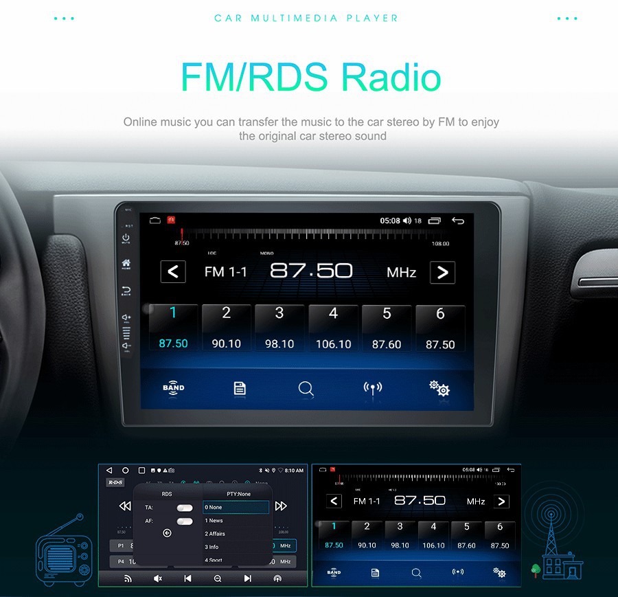9/ 10inch 13inch Novida Nwdp13 P15 P17 Car Navigation Gps Wireless Carplay Android Car