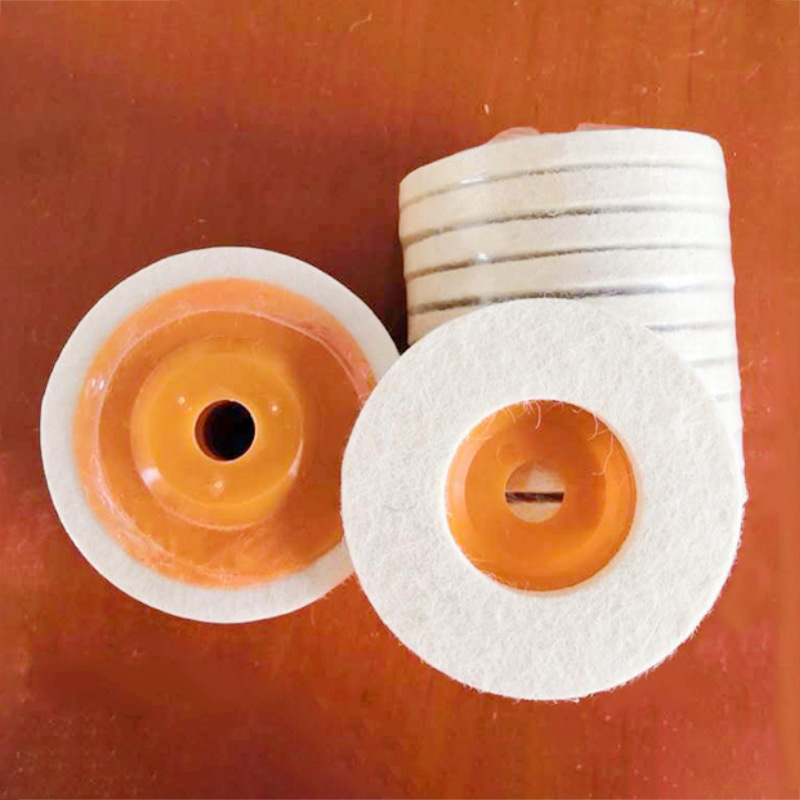 厂家批发羊毛抛光轮高密度精细镜面大理石研磨片抛光轮布轮抛光片