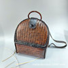 编织竹编手提包男女公文笔记本电脑包竹篮收纳筐文艺包包复古竹包|ru