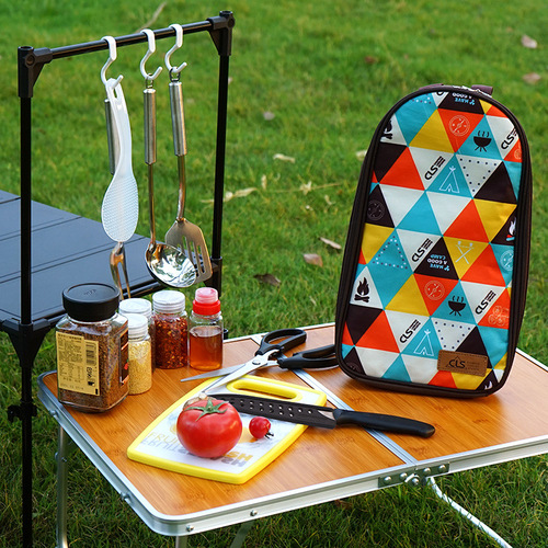 CLS Outdoor Cooking Set Camping Portable Kitchen 8-piece Self-Driving Picnic Picnic BBQ Stainless Steel Kitchenware