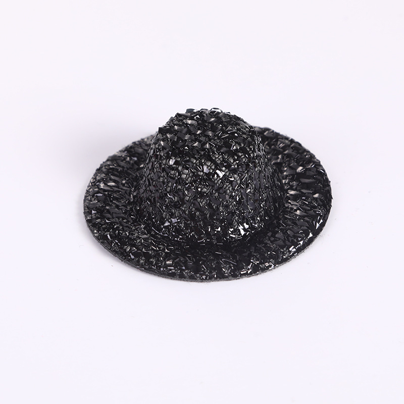 5,8 cm de lentejuelas gruesas, gorras redondas, gorras de bar de baile, horquillas, gorras de fieltro, gorras desnudas, accesorios de bricolaje image 7