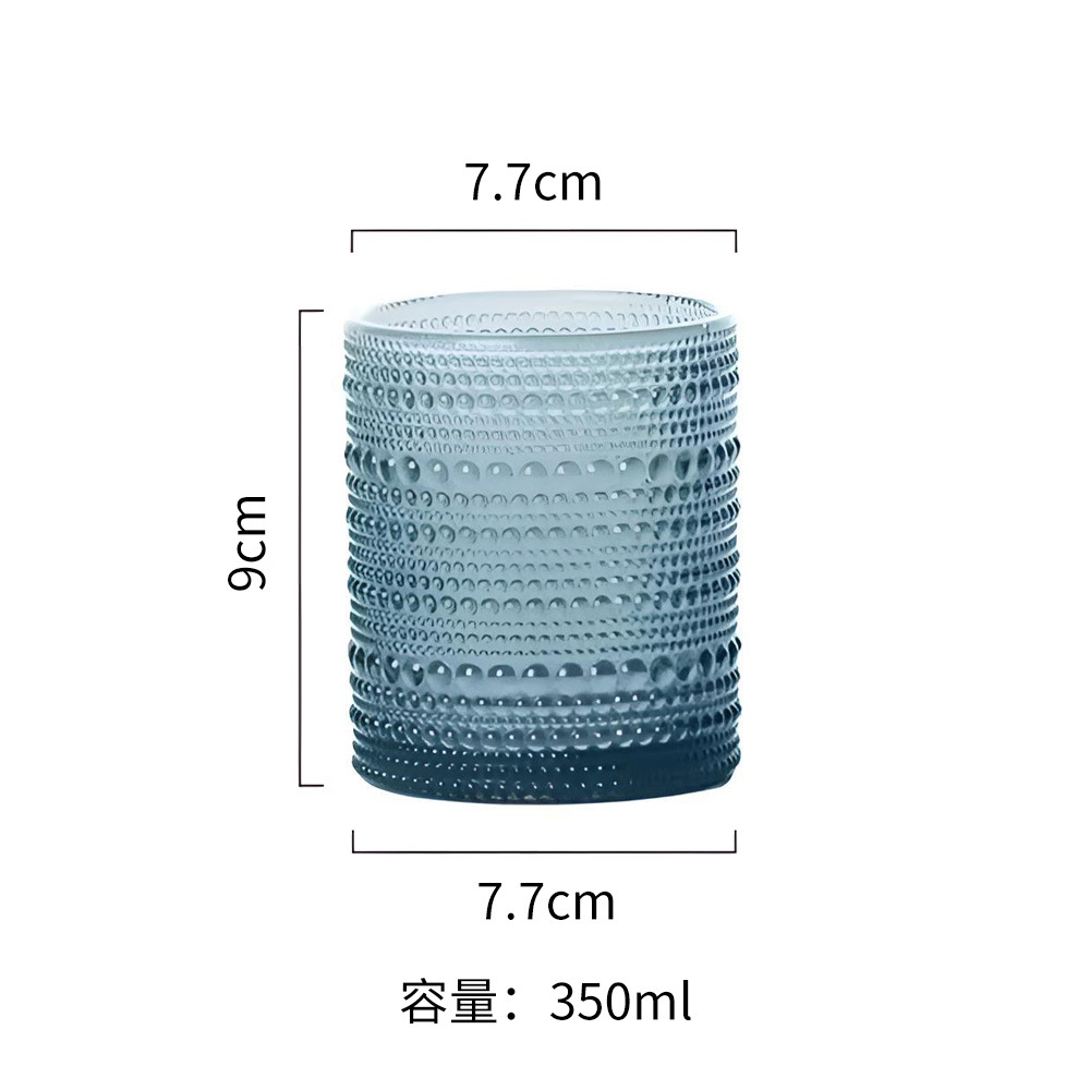 Taza enana con cuentas azules