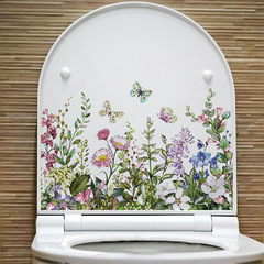 Travel & Comfort MT23071 Floral Dream Butterfly Toilet Sticker, Waterproof Bathroom Wall Decal for Toilets and Bathrooms