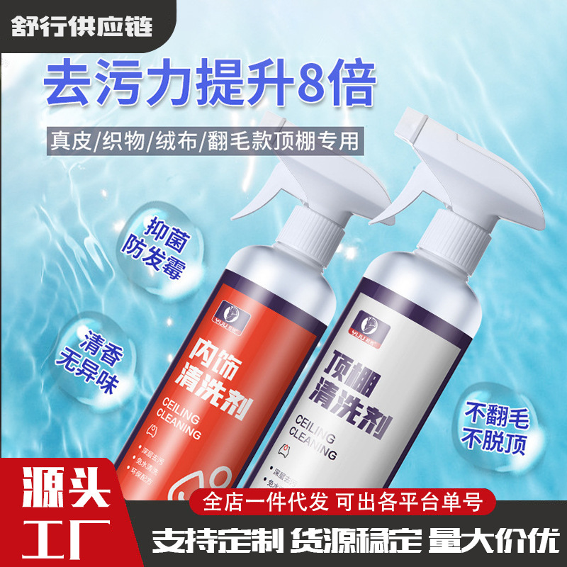 Car Interior Ceiling Renovation Cleaning Agent, Car Interior No-Wash Foam, Special Multi-Functional Cleaning Artifact for Indoor Decontamination