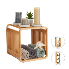 竹製弧度置物架 浴室收納架 多層可選竹收納架
