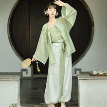 汉唐华韵【素纨】圆领衫灯笼裤宋制汉服女宋裤改良日常春夏款