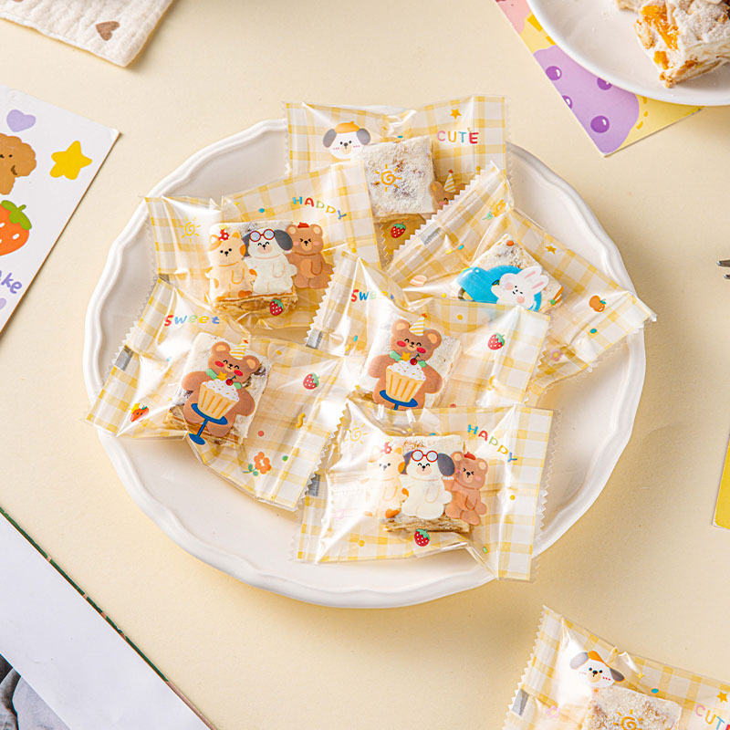 Snowflake packaging bag machine sealing bag baking butter nougat…