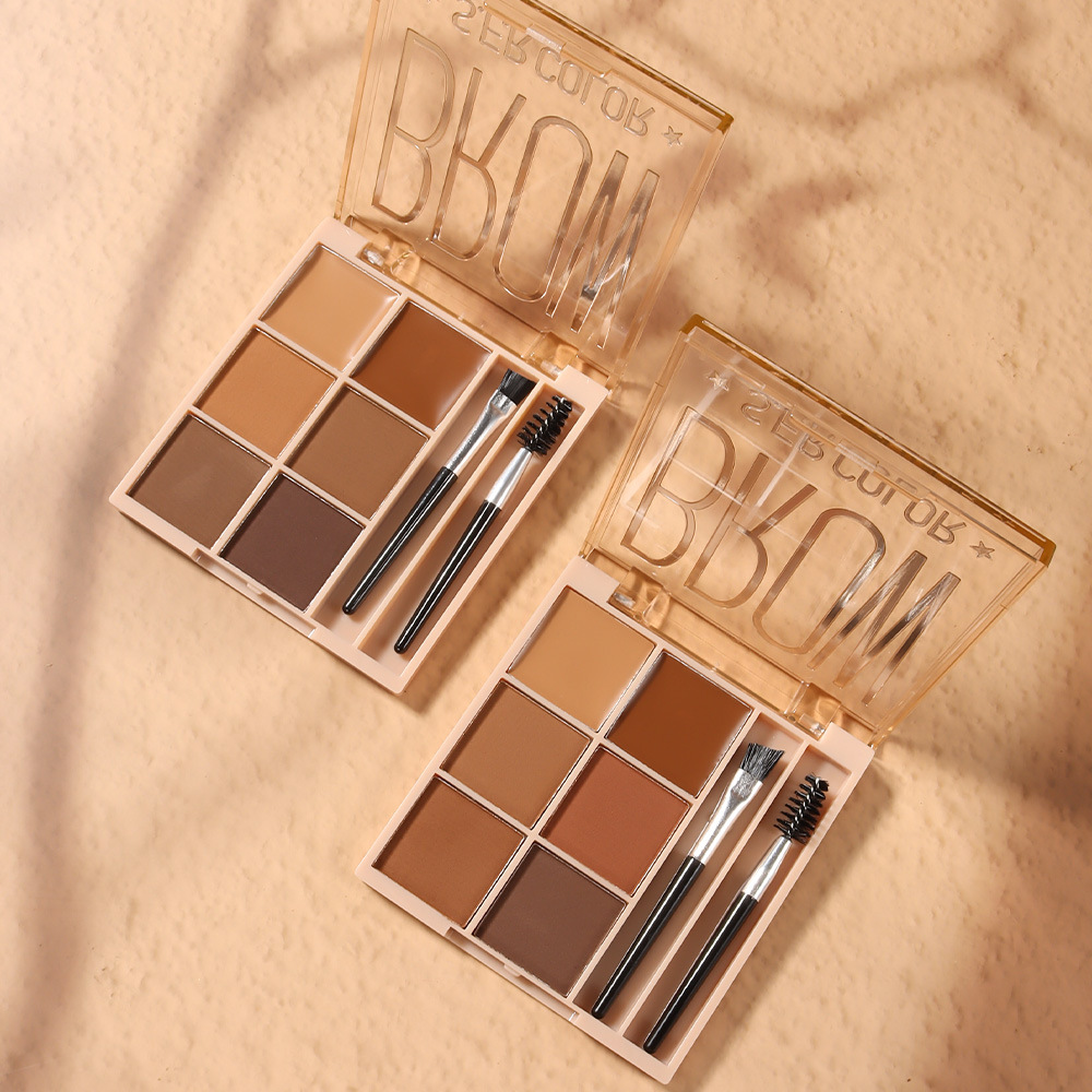 s.f.r color monopolio transfronterizo natural estereoscópico fácil de aplicar maquillaje impermeable sensación de niebla salvaje 6 color ceja crema de cejas
