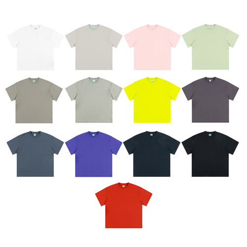 WD Children's Clothing 2024 Spring 230g Basic Solid Color Crew Neck Short Sleeve Quick Dry Fabric Trend Brand T-Shirt Compatible