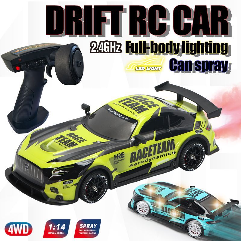 cross-border rc proportional four-wheel drive drift remote control car children‘s simulation racing gtamg racing model toy car