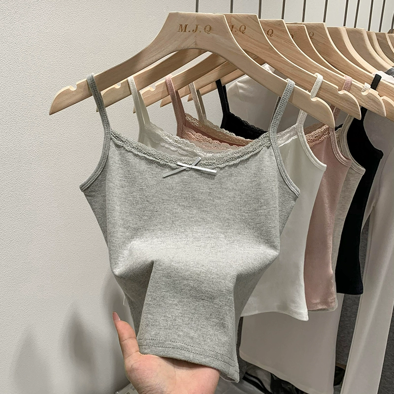 Серая кружевная подтяжка женский сшитый бант для девочек-подростков