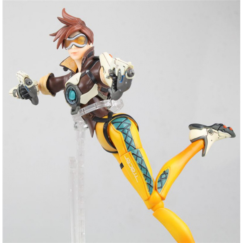 手办  守望先锋  猎空 飞行员 闪光 猎空 可动 人偶 手办