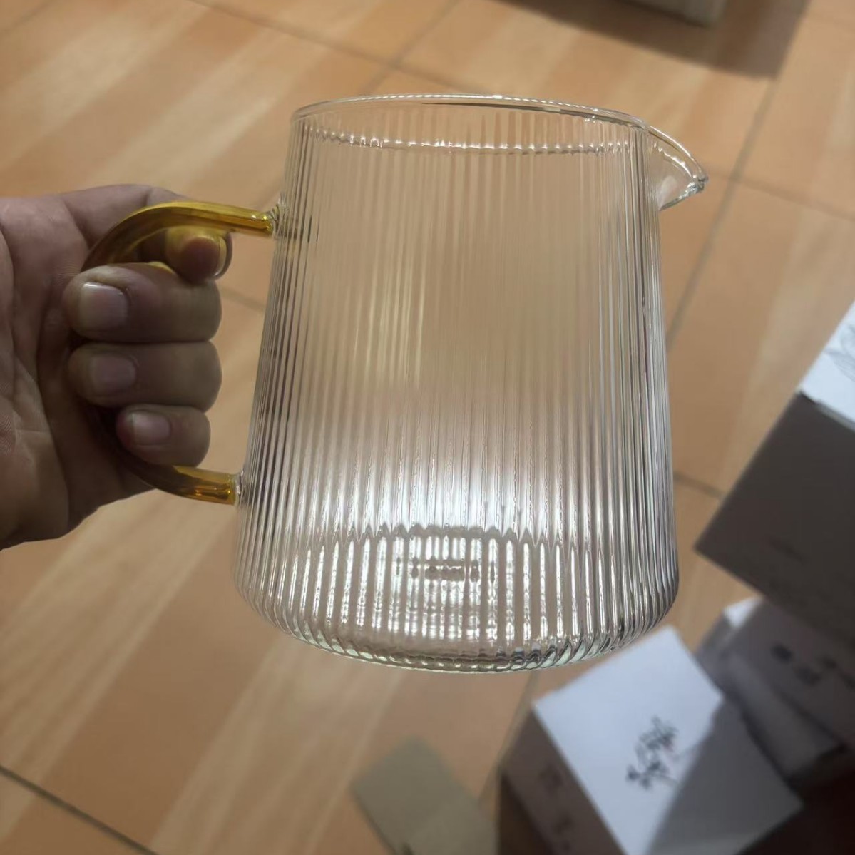Tetera de Vidrio de Borosilicato Resistente al Calor con Filtro para Hogar y Oficina